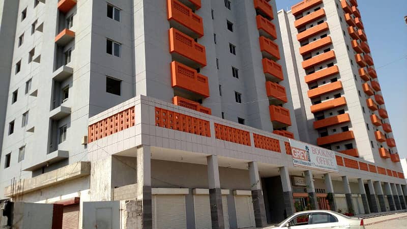 flat for sale in graynoor tower & shopping mall near memon hospital 1