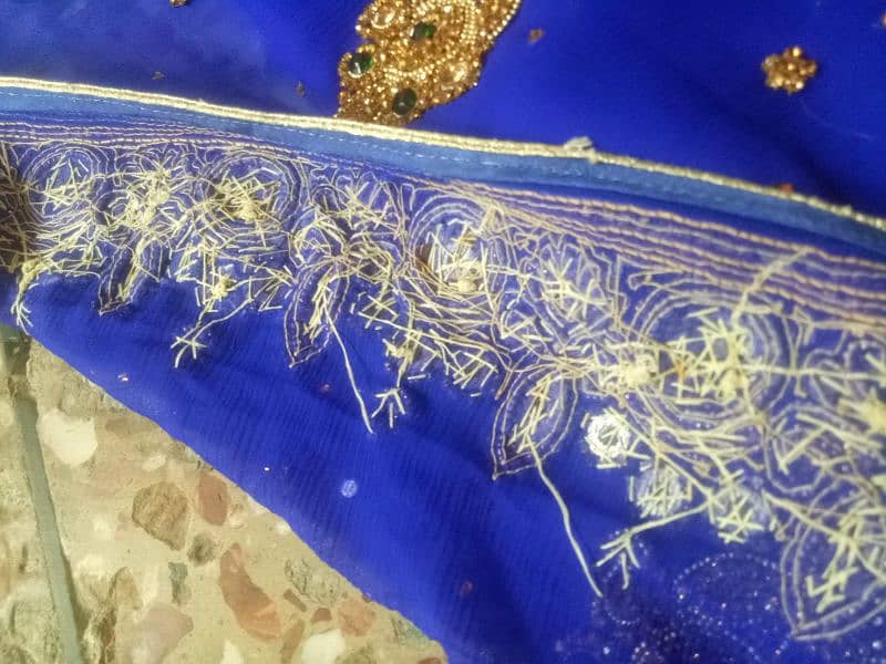 women sarrii blue colour,hand work good quality 4