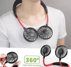 Portable hanging small neck fan
