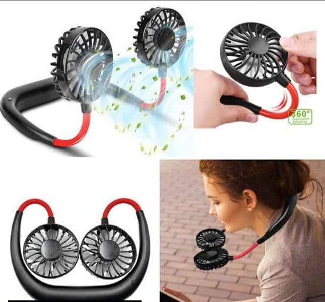 Portable hanging small neck fan 9