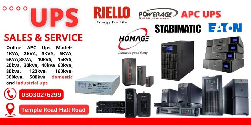 Apc Ups 1 kva upto 200kva Solar Inverter,Riello Ups, Stabilizer 0