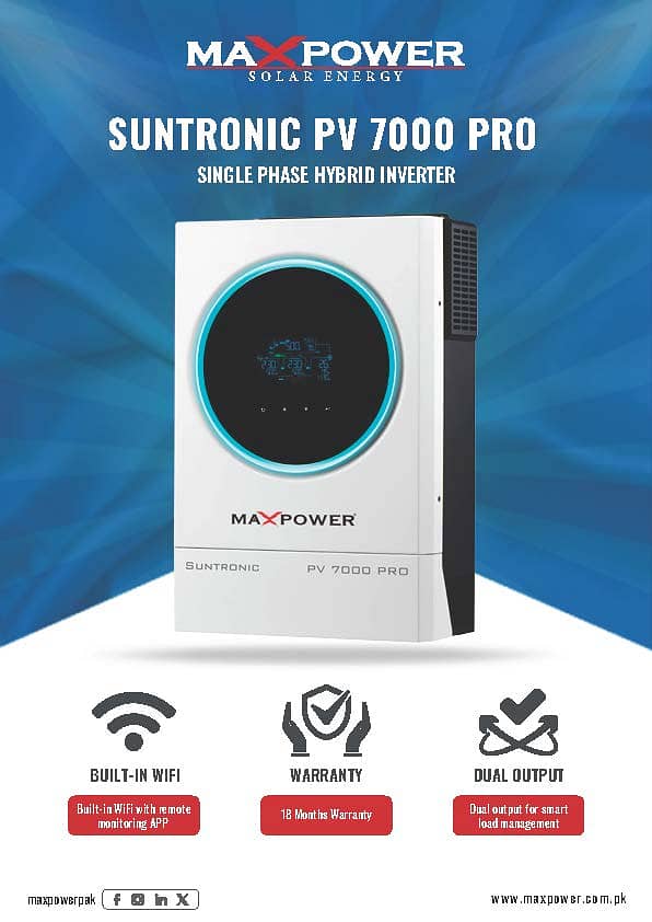 Max Power Suntronic Pro 4KW (PV5000) & 6KW (PV7000) 3