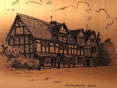 VTG COPPERCRAFT COPPER ETCHING SHAKESPEARES HOUSe 0