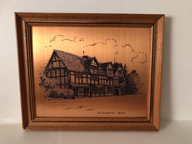 VTG COPPERCRAFT COPPER ETCHING SHAKESPEARES HOUSe 1