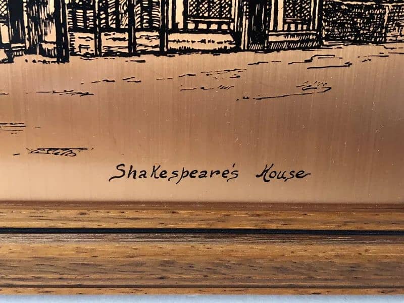 VTG COPPERCRAFT COPPER ETCHING SHAKESPEARES HOUSe 2