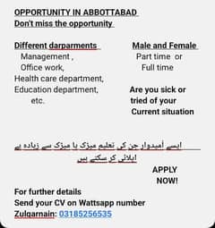 jobs for male and female 0