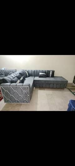 6 seater LShape sofa is up for sale 0