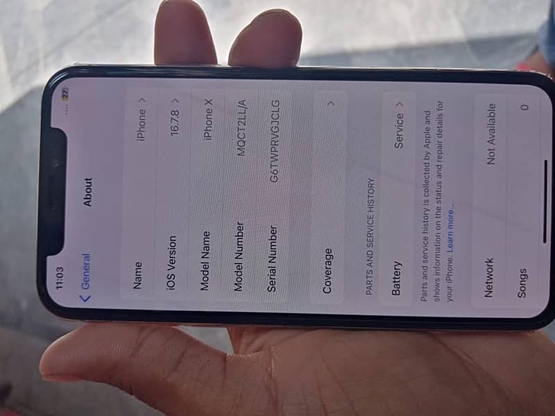 iPhone X 64gb with 73% bettry health non pta 1