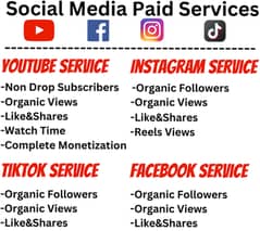 All type of social media services (instagram,facebook,titok etc)