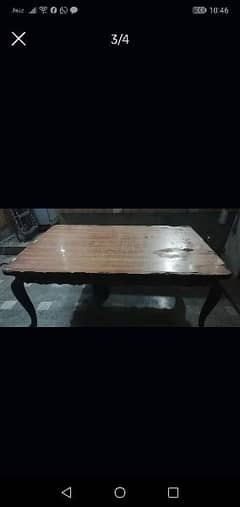 Dinning table rough condition without chairs