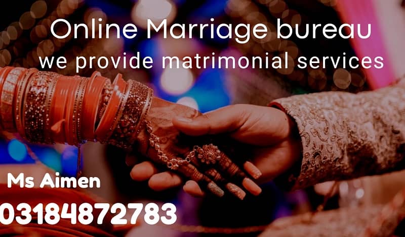 Marriage bureau Lahore / online rishta service 0