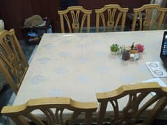 8 Chairs Solid Dinning table