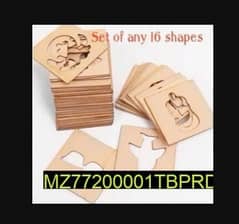 Wooden Stencils, Pack Of 16