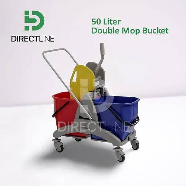 Mop trolley|Mop Bucket|Dustbin|Janitorial Trolley| 3