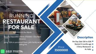 Running business for sale/Restaurant  for sale