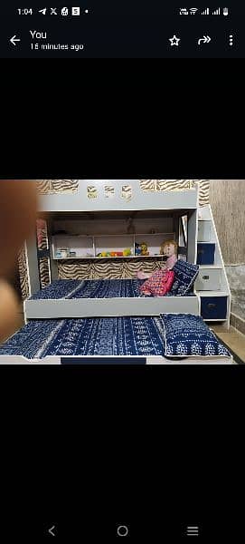 bunk bed / triple story bunker bed / bunk bed 1
