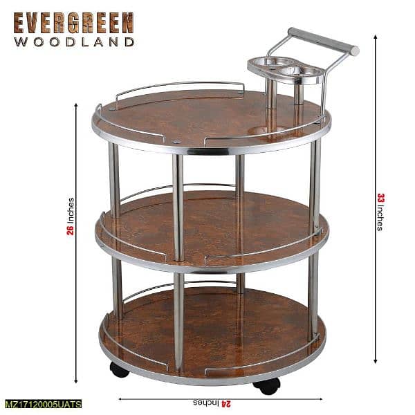 wood and iron tea trolley 1