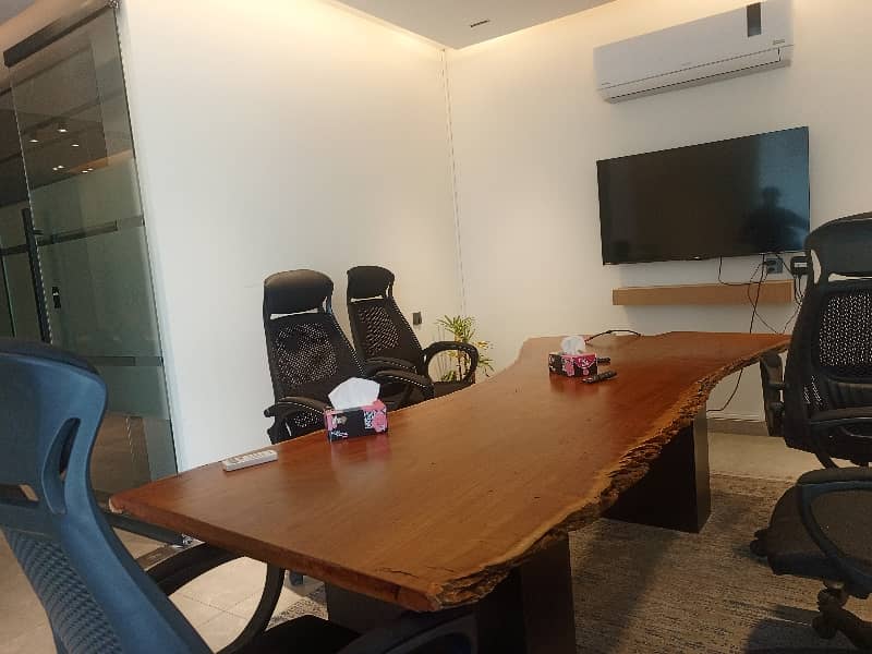 8 MARLA FURNISHED OFFICE FLOOR AVAILABLE FOR RENT FACING COURTYARD 24