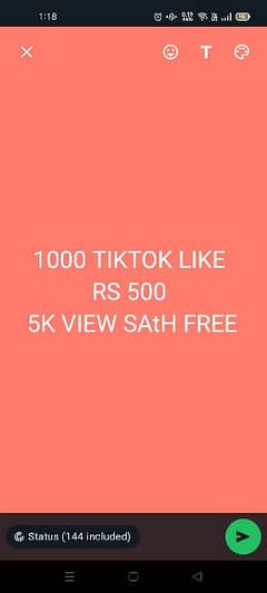 1k LIke SIRF 500 ma tiktok ki video par 0