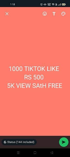 1k LIke SIRF 500 ma tiktok ki video par 0