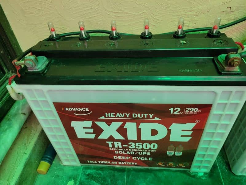 Excide Tubler battery 290 ampare TR 3500 almost new 1