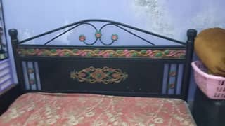 Iron bed with mattress 0