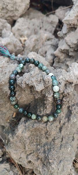 Moss Agate(شجری عقیق) 100% natural orignal gemstone top quality Tasbeh 0