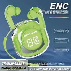 Air39 Transparent Fashion ENC Noice Cancelling Bluetooth 5.3 Earbuds 0