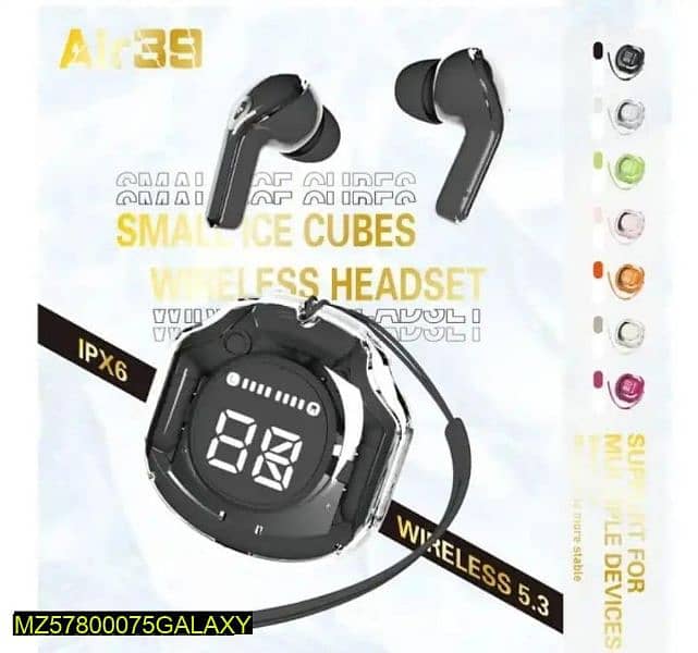 Air39 Transparent Fashion ENC Noice Cancelling Bluetooth 5.3 Earbuds 2