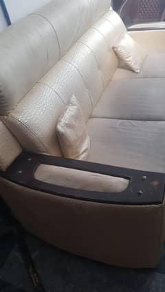 Used sofa offwhite color chaina leather hood condition