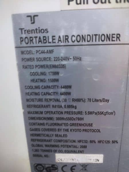Trentios 1.26 Ton Portable Inverter AC (Heat and Cool) 7