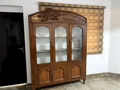 Antique Showcase pure wooden style heavy
