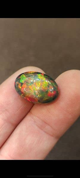 Black Opal full fires colors 100% natural orignal gemstone honey comb 2