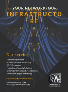 We deal in network and infrastructure