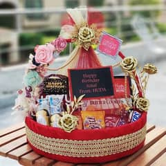 Gift Box Or Basket for Birthday anniversary or welcome  03008010073