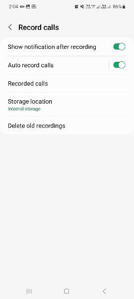 Samsung Mobile Built in Automatic Call recording Without Any Apps 3