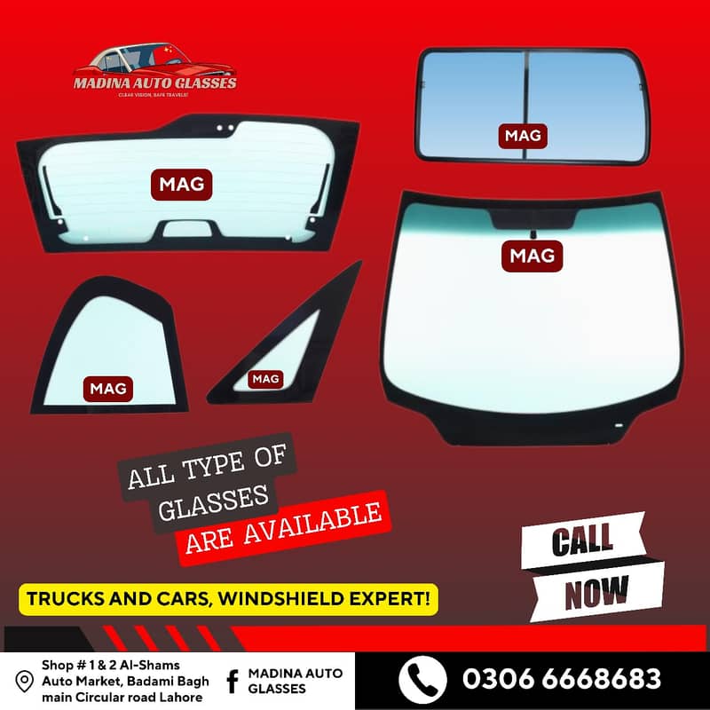 Japanese Or Local All Cars Windscreens Mercedes , BMW , Audi , Prado 1