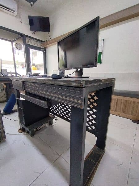 02 office table furniture with iron stand 6