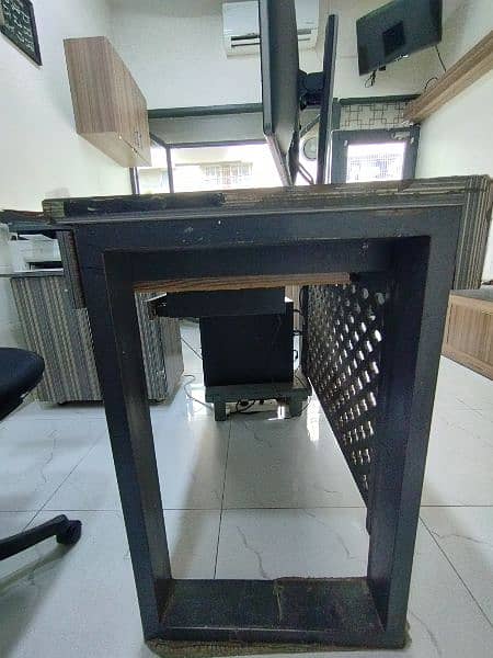 02 office table furniture with iron stand 7
