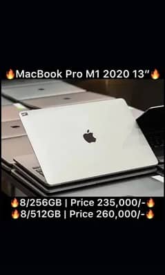 Macbook Pro M1 2020 512GB 256GB 8GB 13 Inch 2019 2018 2022 2024 2017