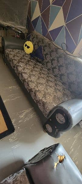 2 sofa come bed with 2 stools, urgent sale 3
