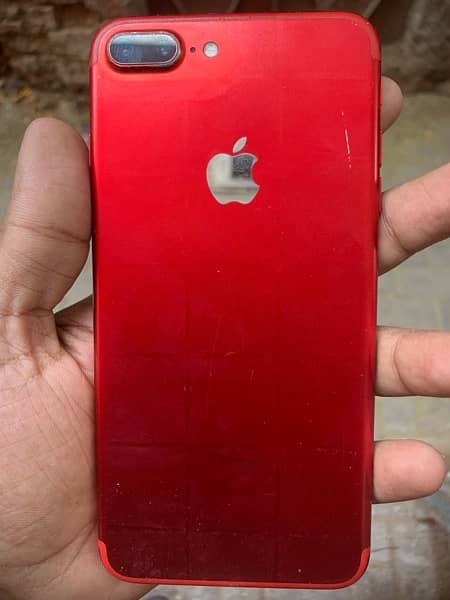 iphone 7plus 128 gb PTA Approved Red Colour Panel Change 1