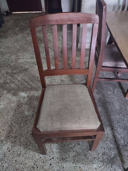 Urgent sale One Table with 6 chairs price 15000/= 3