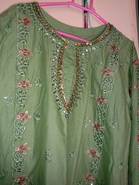 2 pce "Beautiful lawn embroidered dress for sale Elegant and stylish " 2