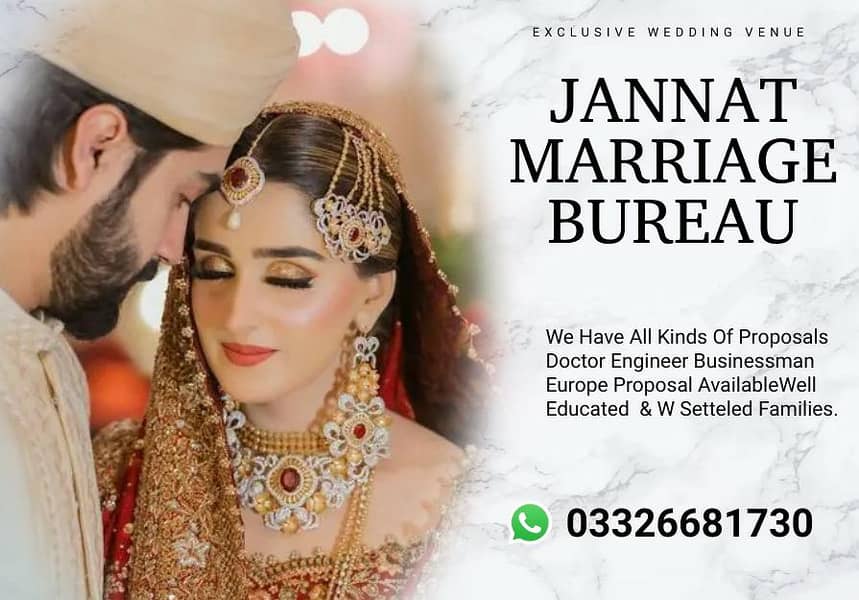 Marriage Bureau Services / Abroad Proposals / Online Rishta / shadi 0