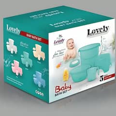 Baby bath set 5piece Gift bundle for Babies Beautiful &Durable Plastic