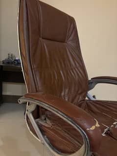 Computer Long Back chair brown revolving