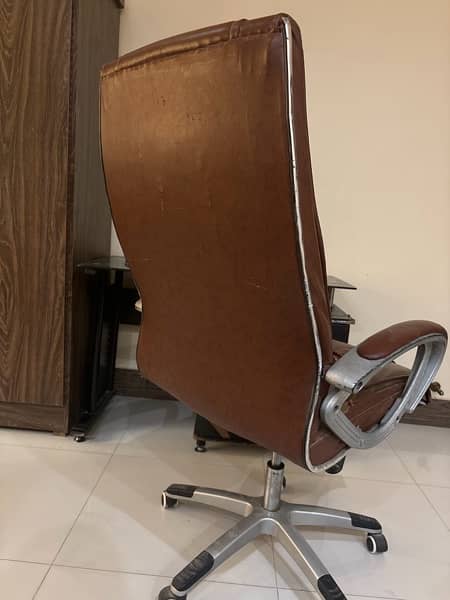 Computer Long Back chair brown revolving 2