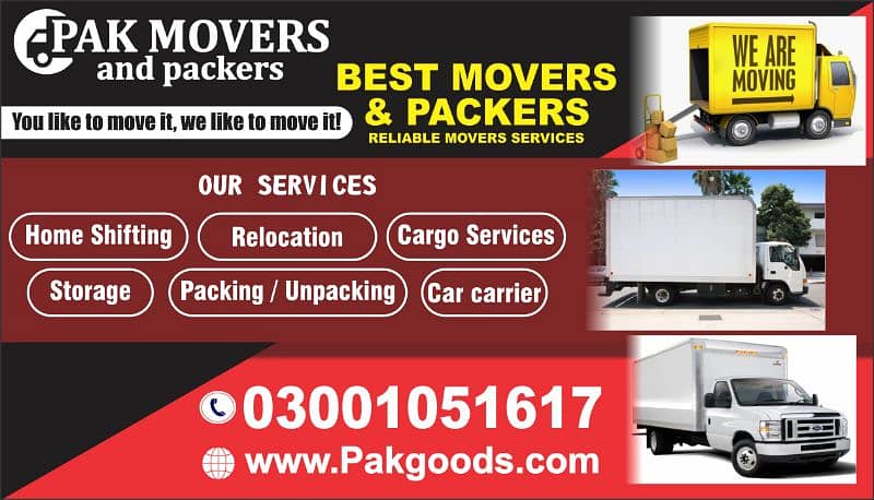 Islamabad 
Movers and Packers, Home Shifting Cargo, Goods Transport 0