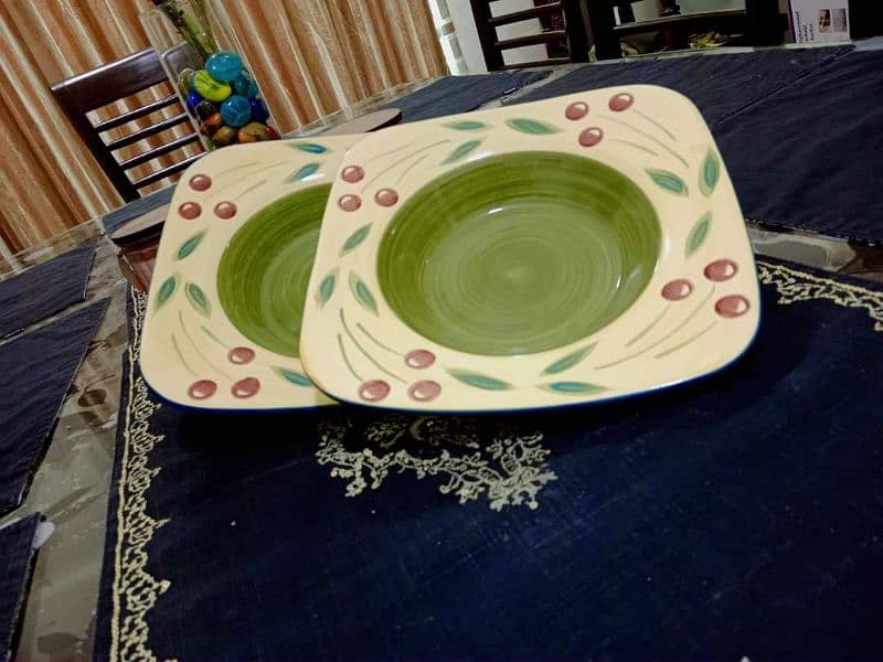 "Crockery on sale"

All crockery is hardly and gently used. 2